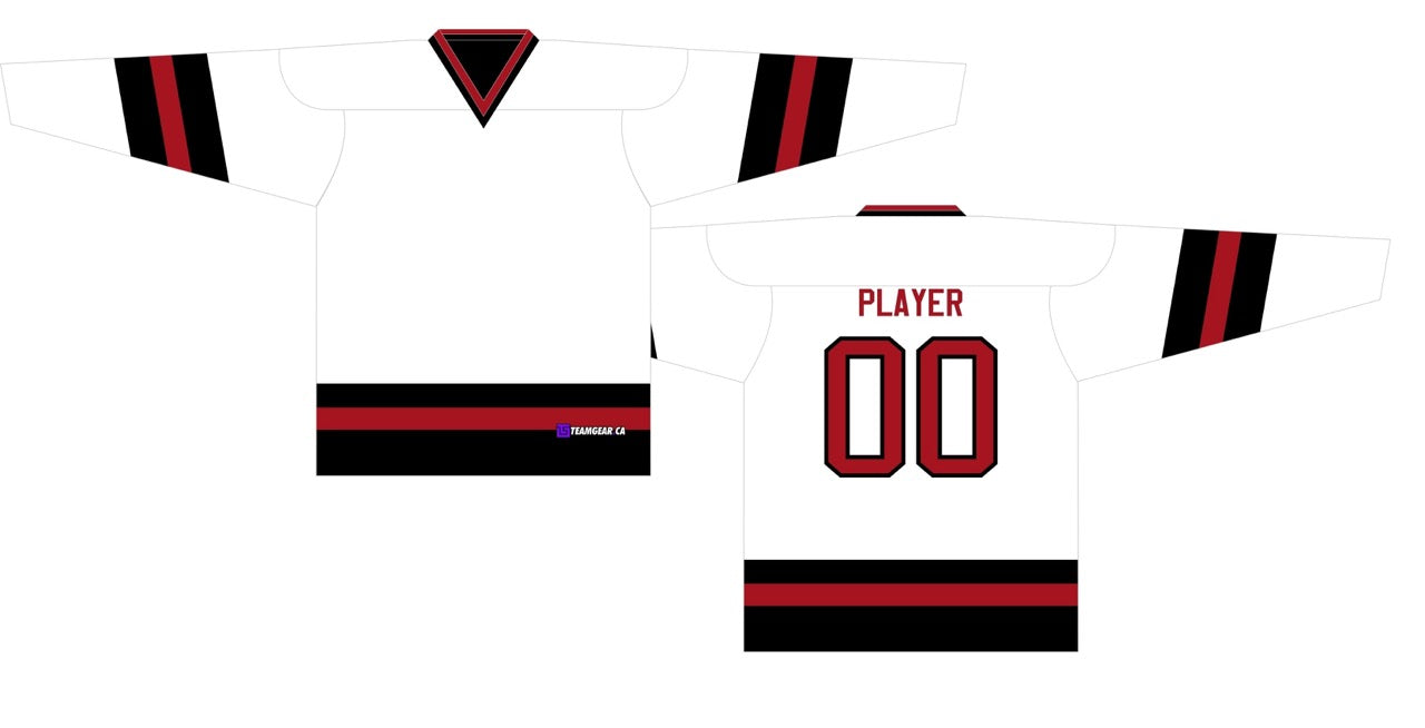 House League Hockey Jersey White/Navy/Red