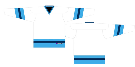 House League Hockey Jersey White/Powder Blue/Navy