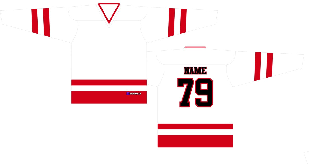 House League Hockey Jersey White/Red