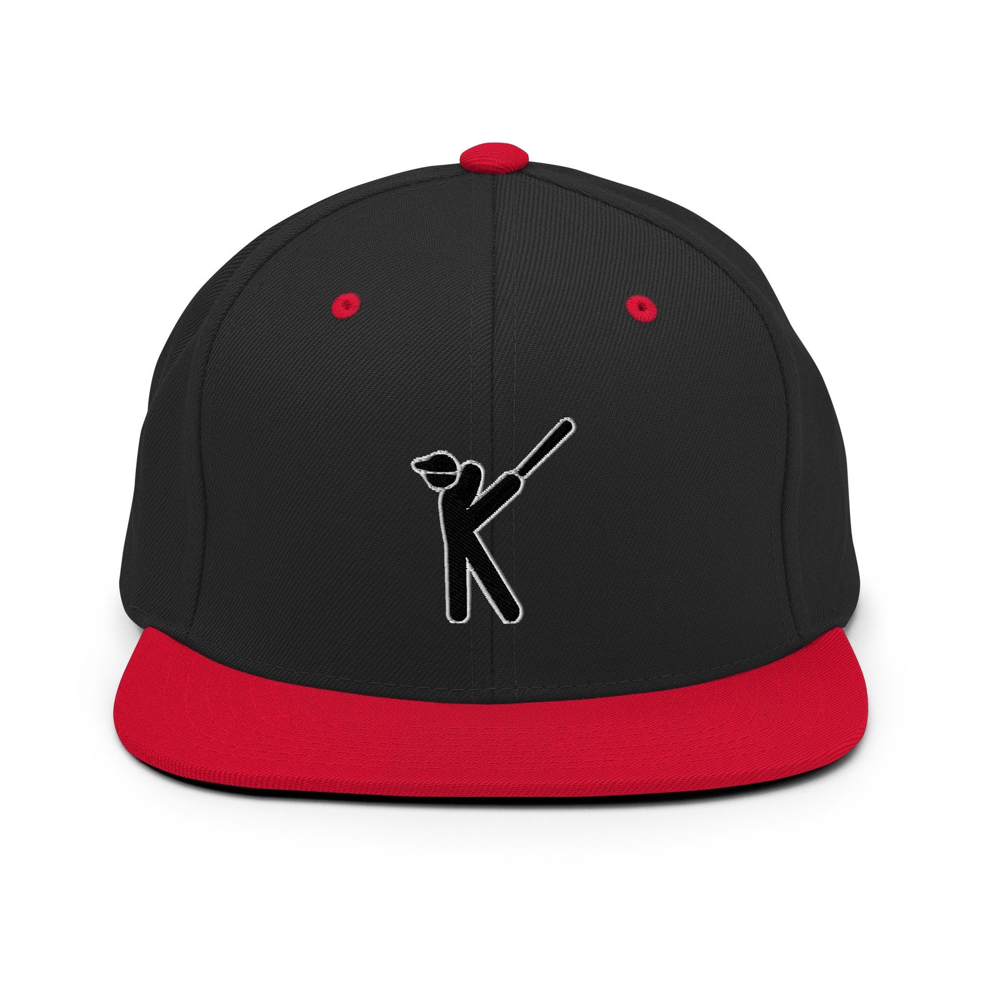 Kasabe ShowZone snapback hat in black with red brim and accents