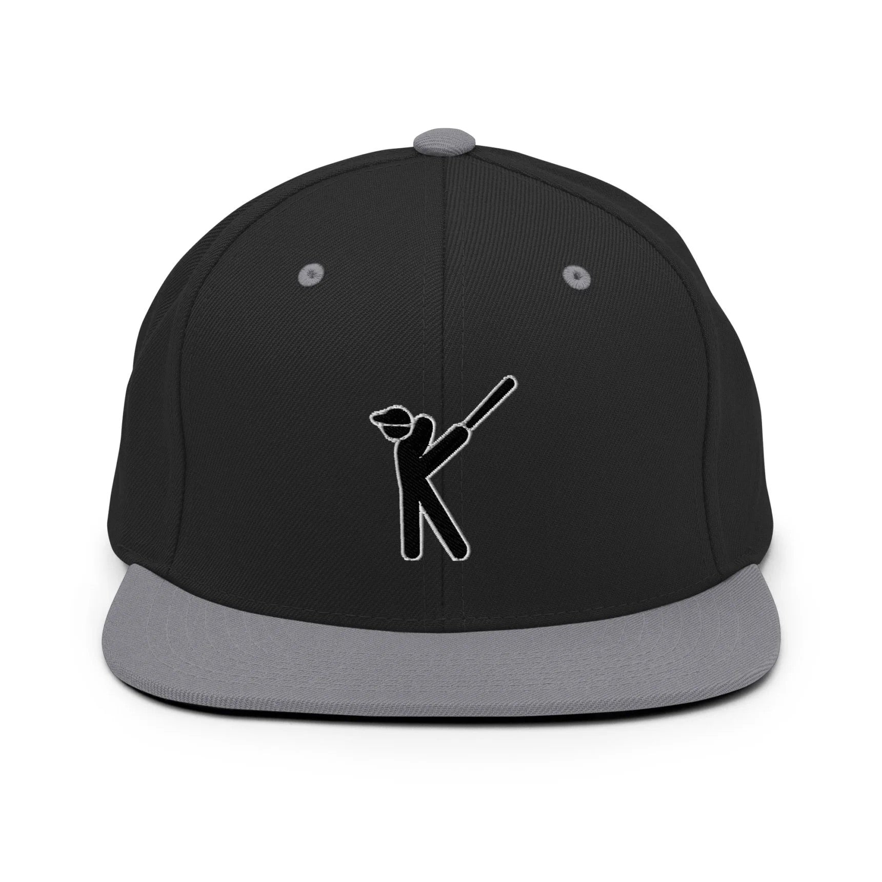 Kasabe ShowZone snapback hat in black with grey brim and accents