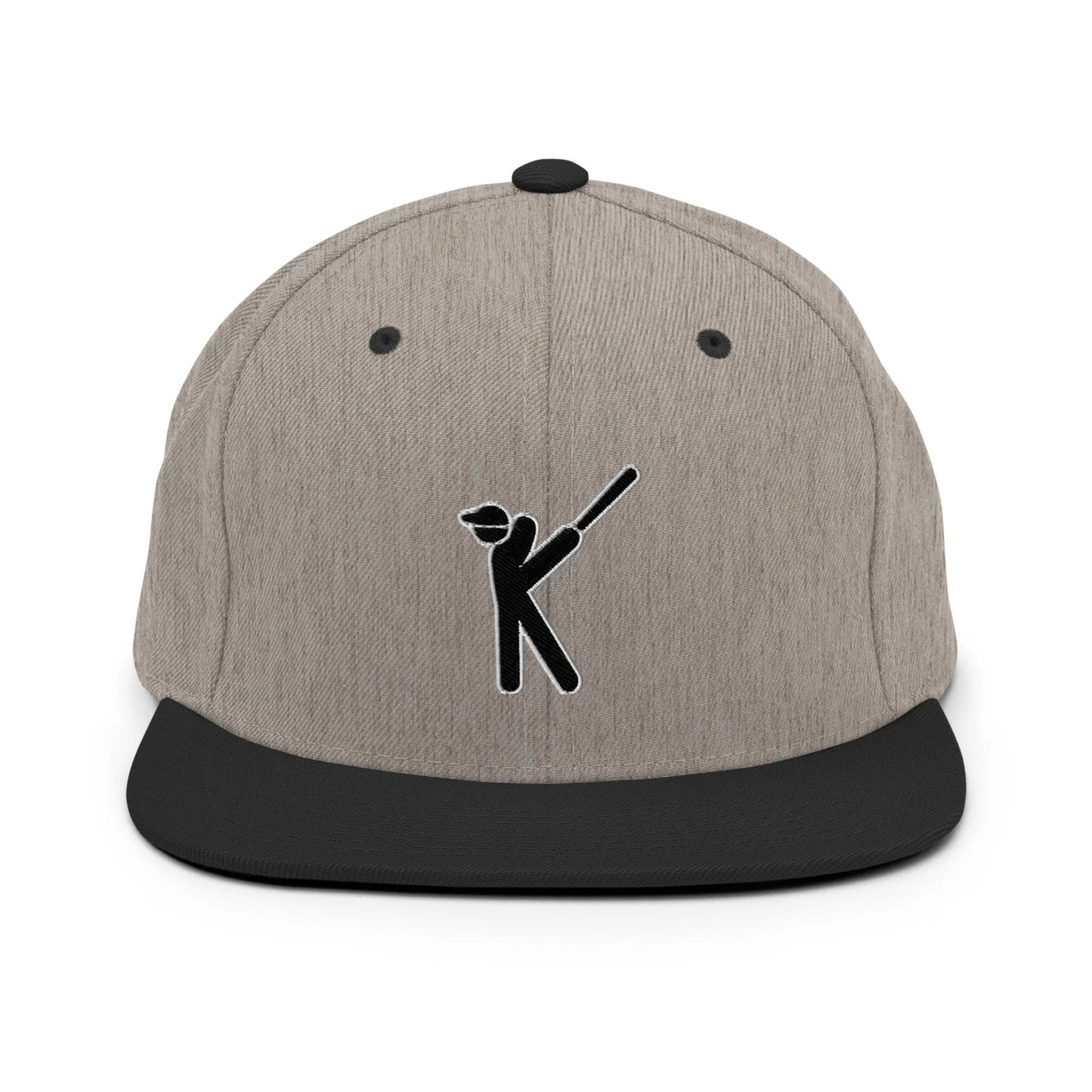 Kasabe ShowZone snapback hat in heather grey with black brim and accents