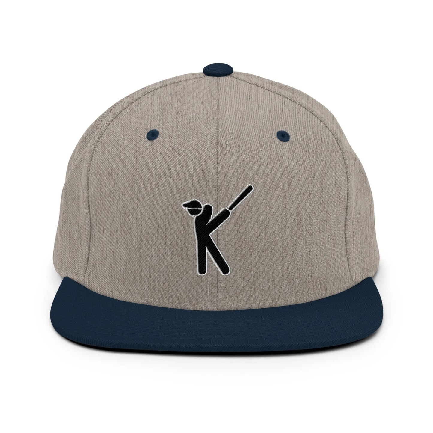 Kasabe ShowZone snapback hat in heather grey with navy brim and accents