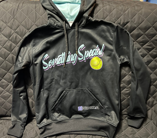 custom pullover hoodie with front pouch, full sublimation printed in Canada