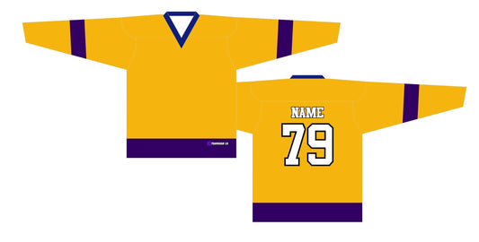 NHL Inspired Hockey Jersey: Los Angeles Kings Gold