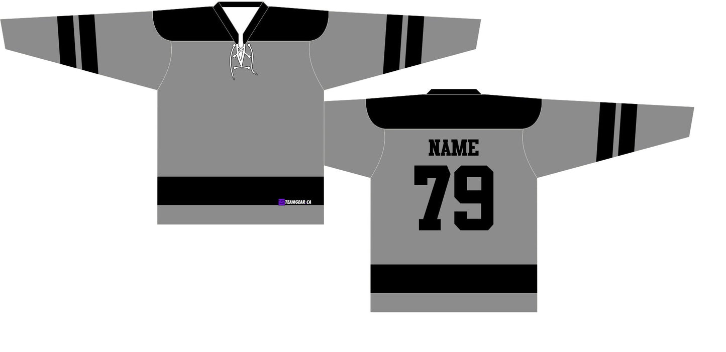 NHL Inspired Hockey Jersey: Los Angeles Kings Grey