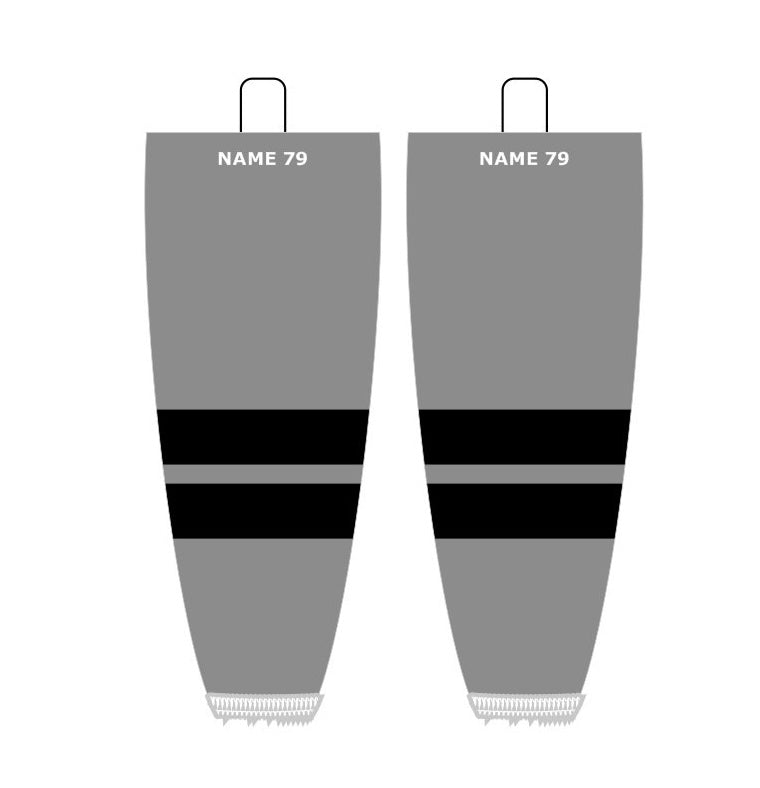 NHL Inspired Hockey Socks: Los Angeles Kings Grey