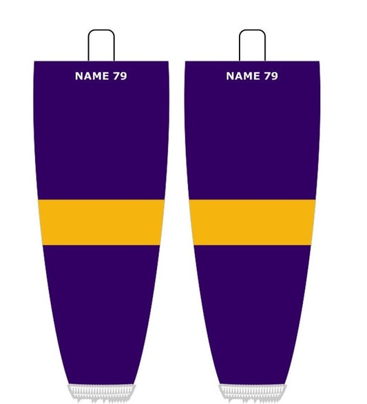 NHL Inspired Hockey Socks: Los Angeles Kings Purple