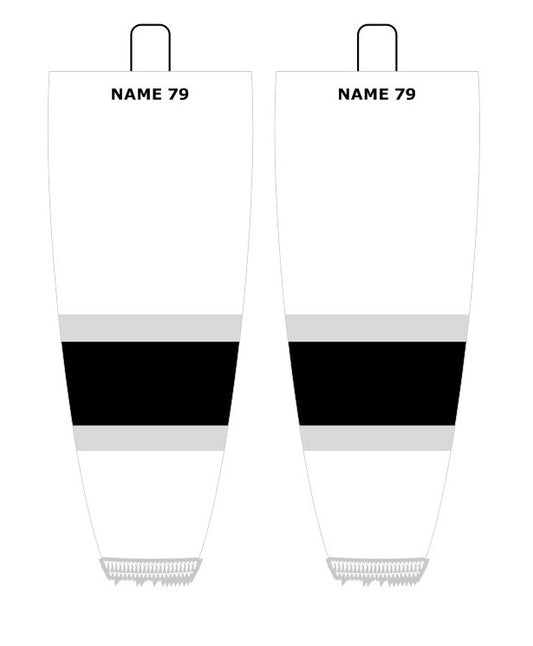 NHL Inspired Hockey Socks: Los Angeles Kings White