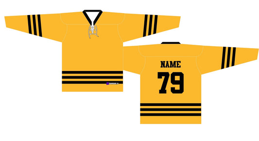 NHL Inspired Hockey Jersey: Michigan Wolverines Gold