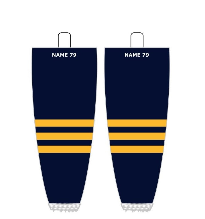 NHL Inspired Hockey Socks: Michigan Wolverines Navy