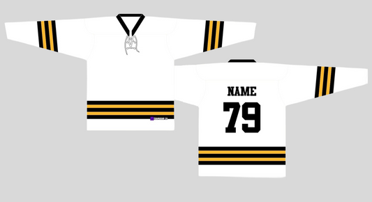 NHL Inspired Hockey Jersey: Michigan Wolverines White