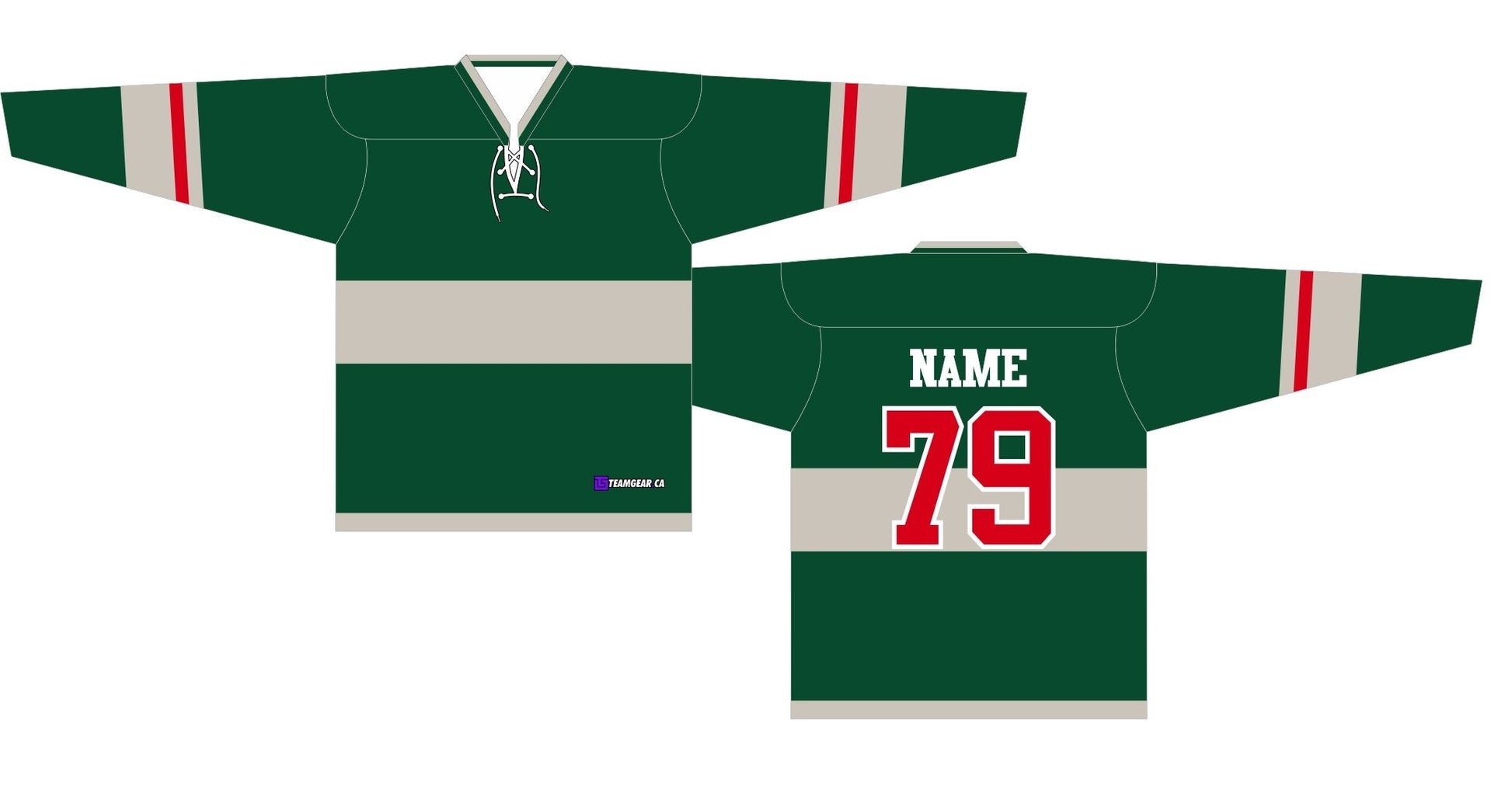 NHL Inspired Hockey Jersey: Minnesota Wild Green