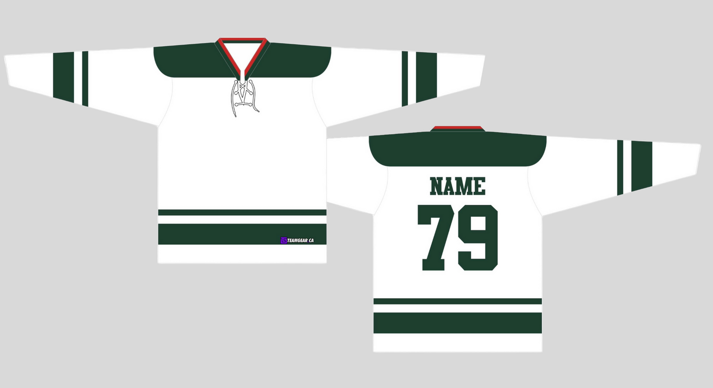 NHL Inspired Hockey Jersey: Minnesota Wild White