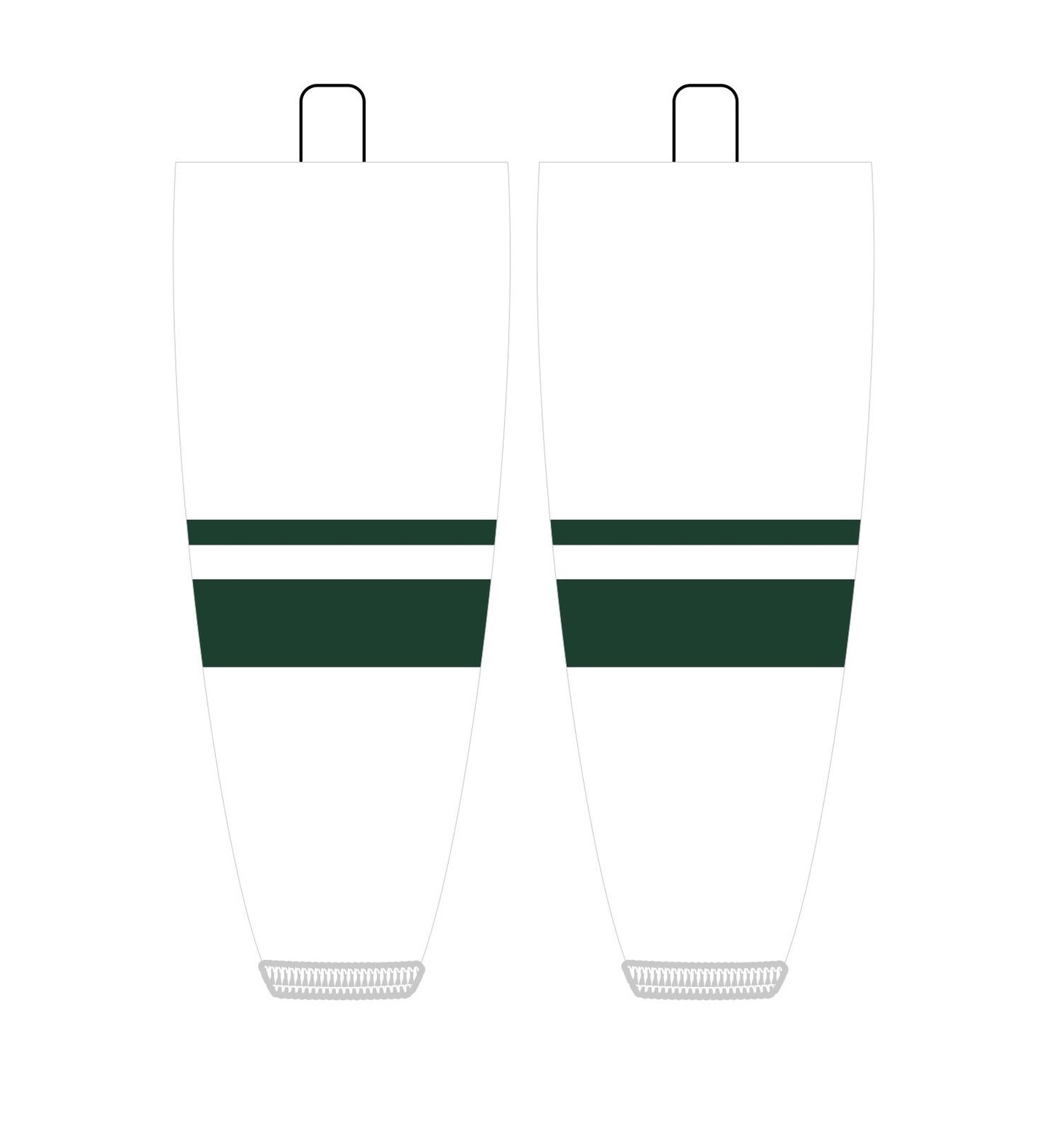 NHL Inspired Hockey Socks: Minnesota Wild White