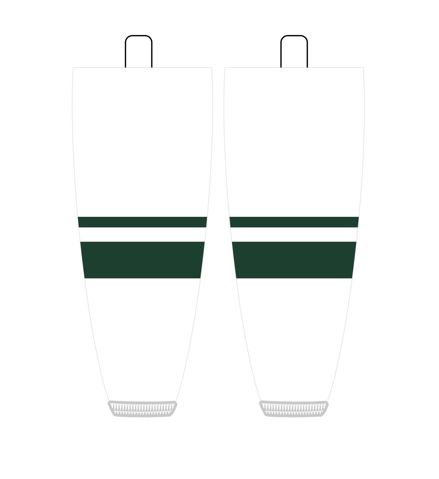 NHL Inspired Hockey Socks: Minnesota Wild White