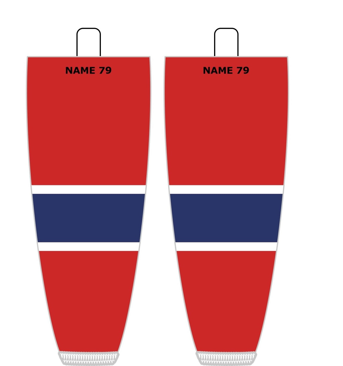 NHL Inspired Hockey Socks: Montreal Canadiens Red