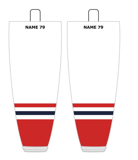 NHL Inspired Hockey Socks: Montreal Canadiens White