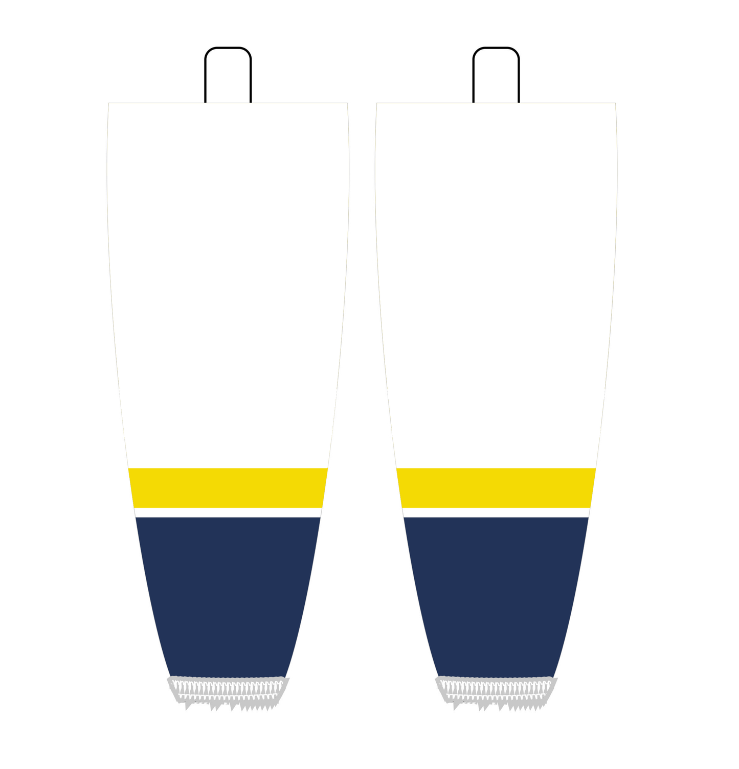 NHL Inspired Hockey Socks: Nashville Predators White