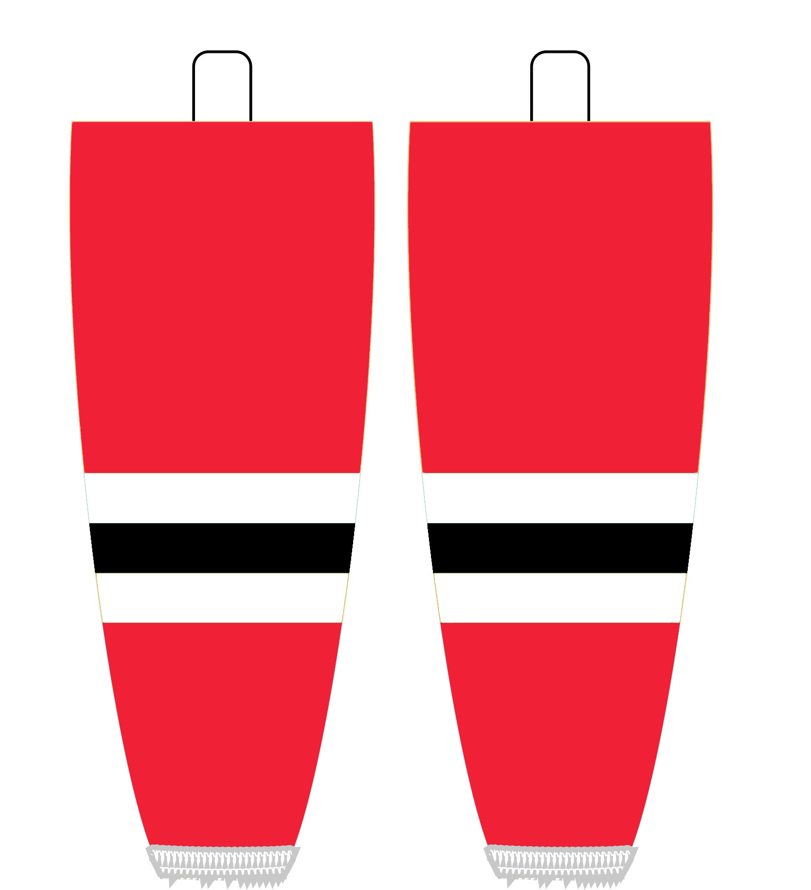 NHL Inspired Hockey Socks: New Jersey Devils Red