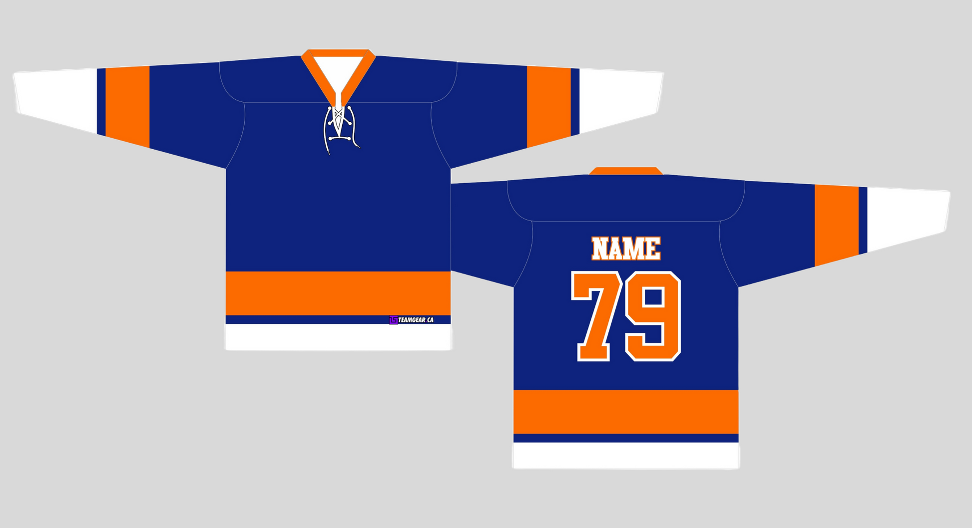 NHL Inspired Hockey Jersey: New York Islanders Blue