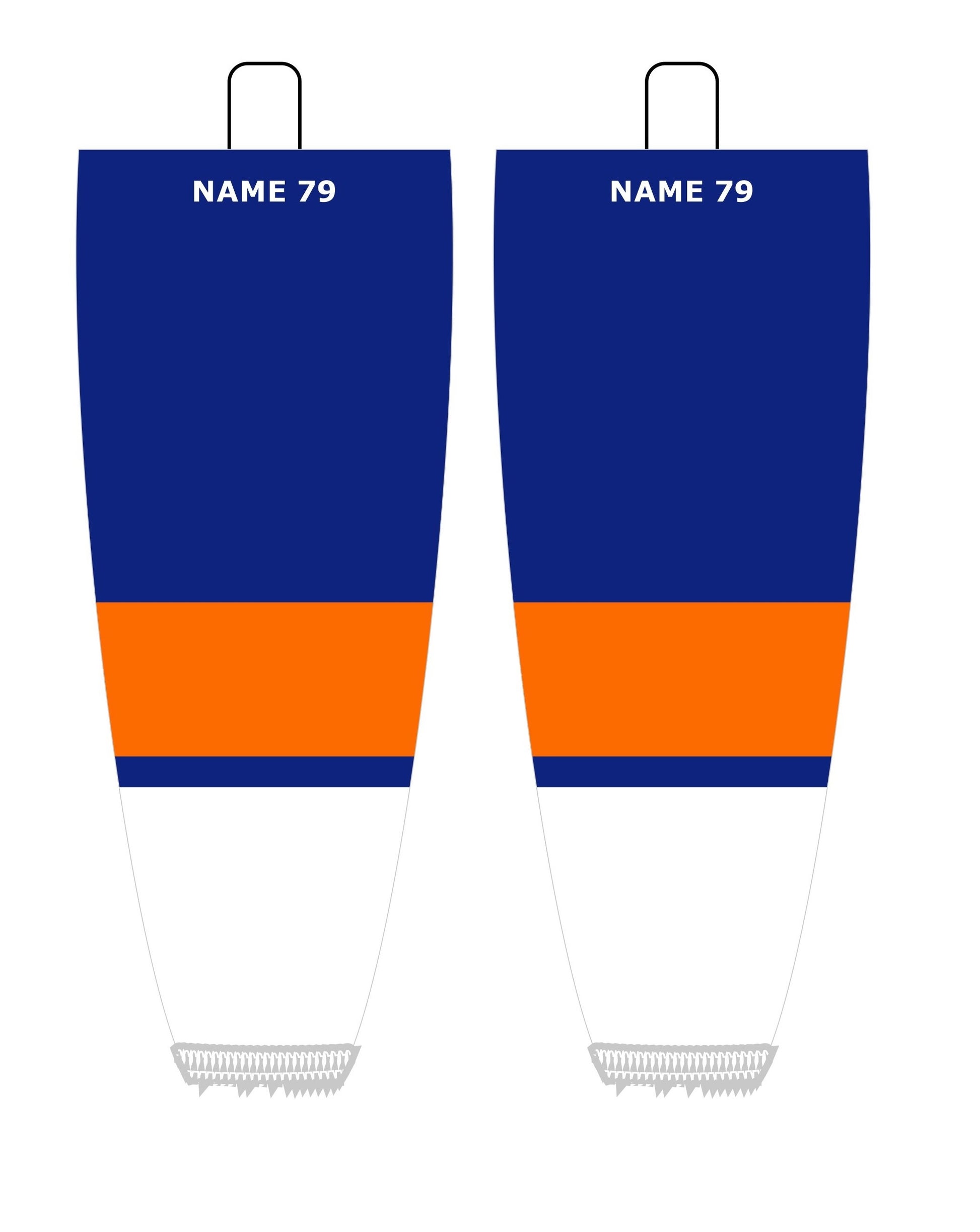 NHL Inspired Hockey Socks: New York Islanders Blue