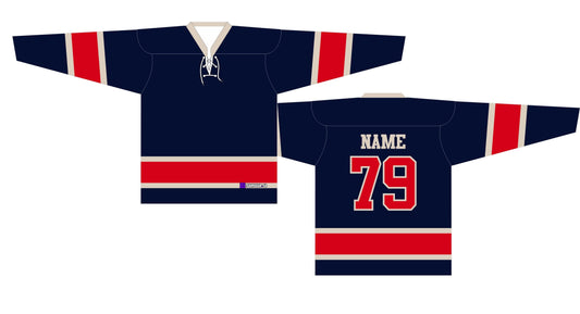 NHL Inspired Hockey Jersey: New York Rangers Navy