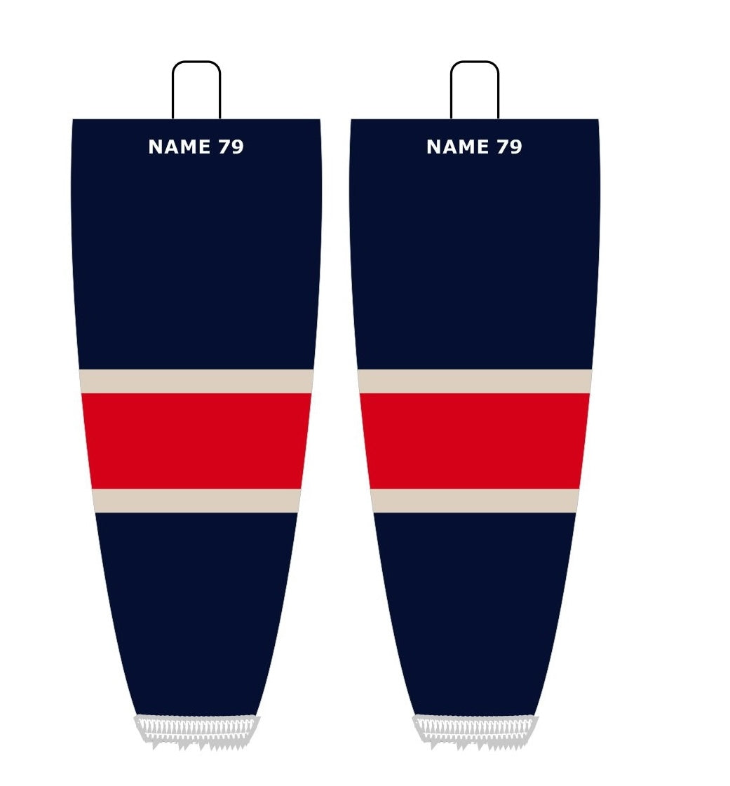 NHL Inspired Hockey Socks: New York Rangers Navy