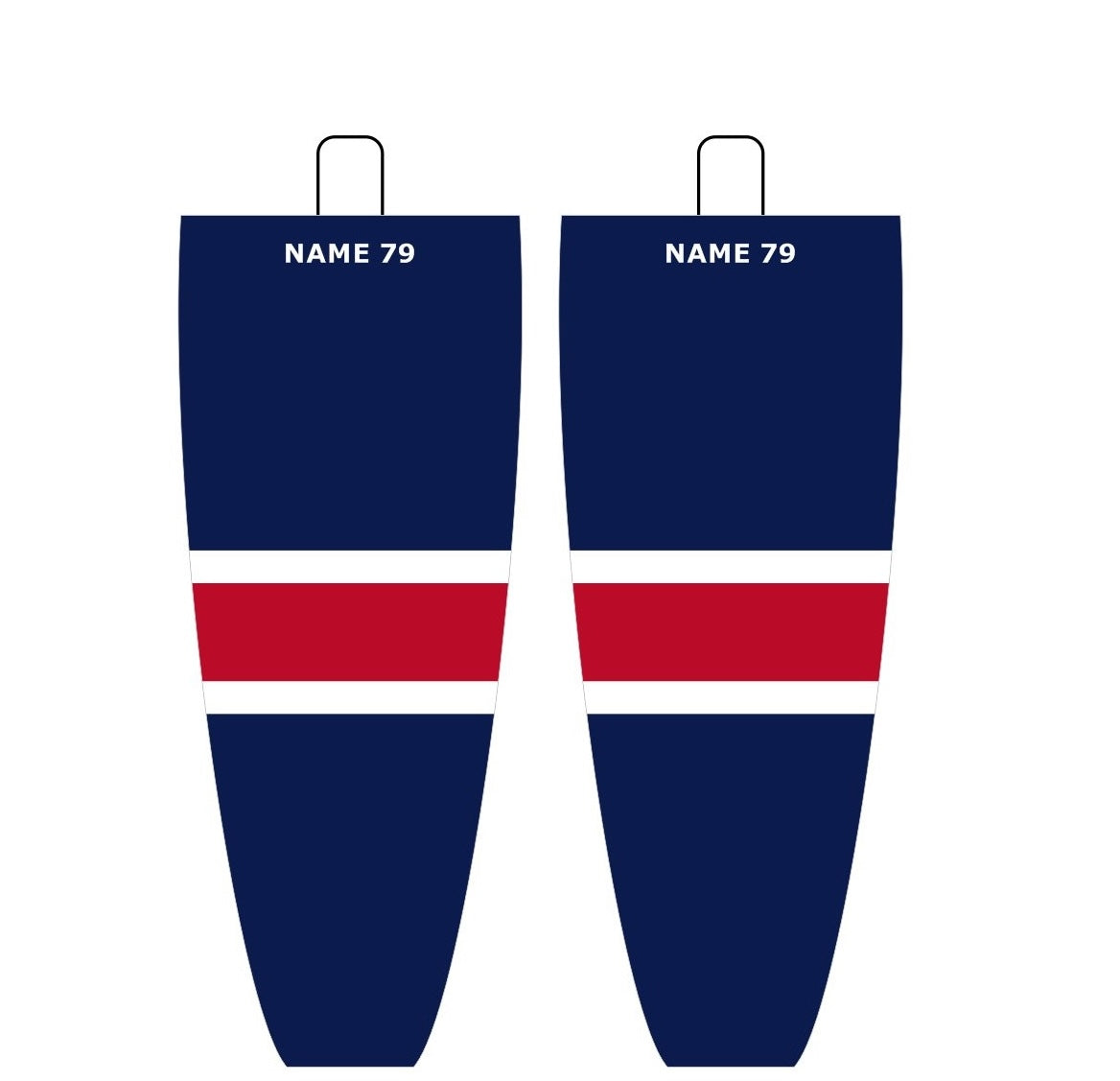 NHL Inspired Hockey Socks: New York Rangers Royal Blue