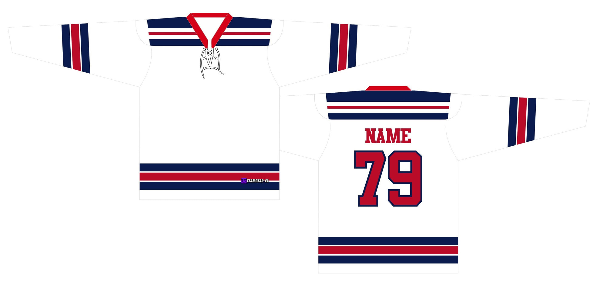 NHL Inspired Hockey Jersey: New York Rangers White