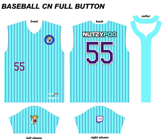 NutzyPoo Teal custom Jersey from ShowZone x TeamGear with Dry-Fit fabric