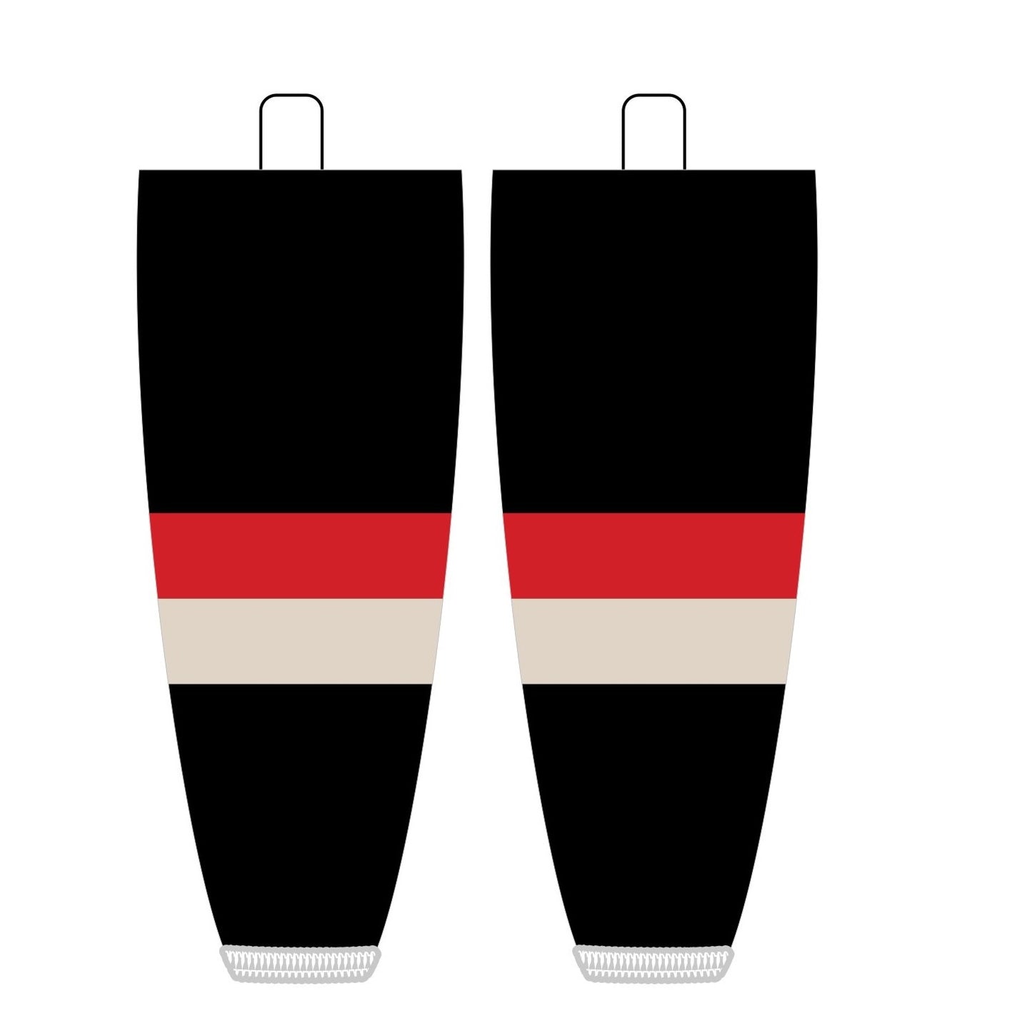 NHL Inspired Hockey Socks: Ottawa Senators 3rd Alternate