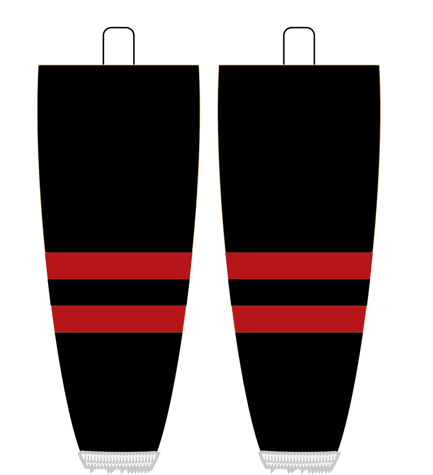 NHL Inspired Hockey Socks: Ottawa Senators Black