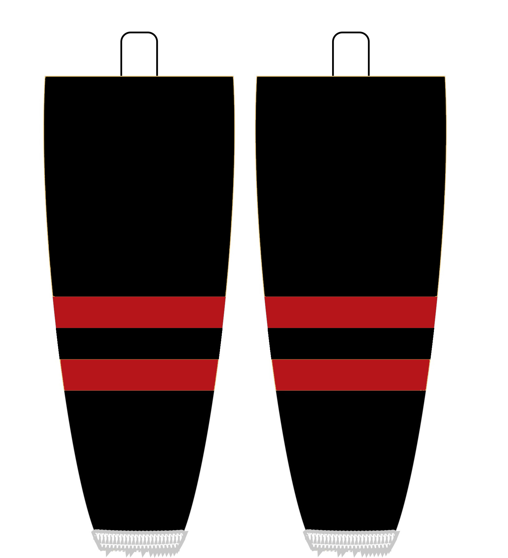 NHL Inspired Hockey Socks: Ottawa Senators Black