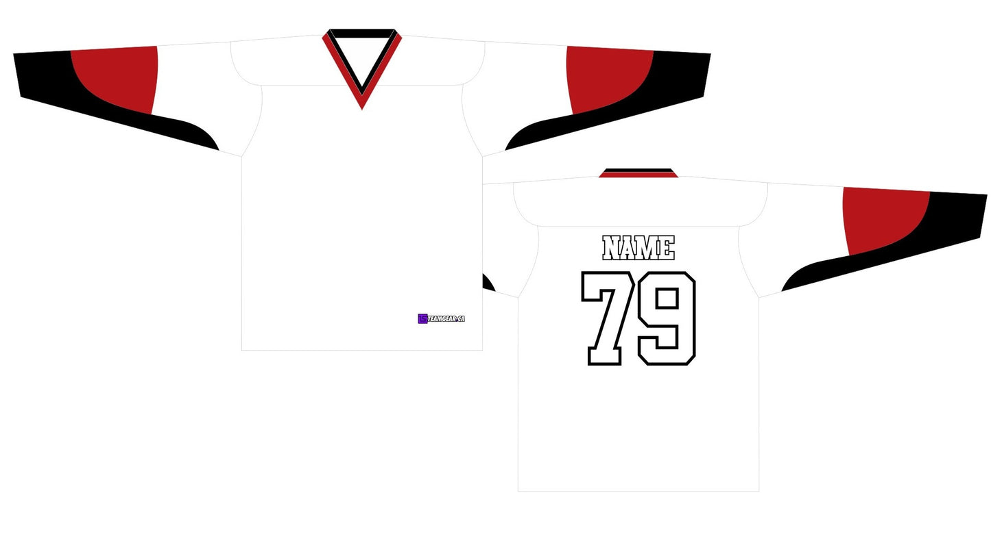 NHL Inspired Hockey Jersey: Ottawa Senators White 2007-2020