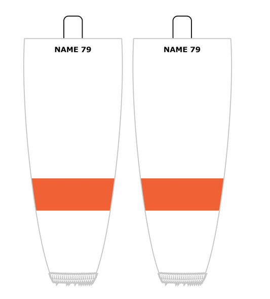 NHL Inspired Hockey Socks: Philadelphia Flyers White