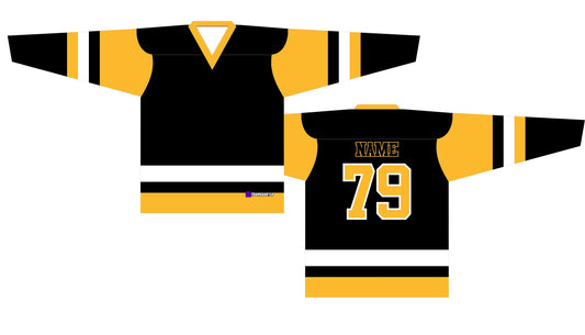 NHL Inspired Hockey Jersey: Pittsburgh Penguins Black