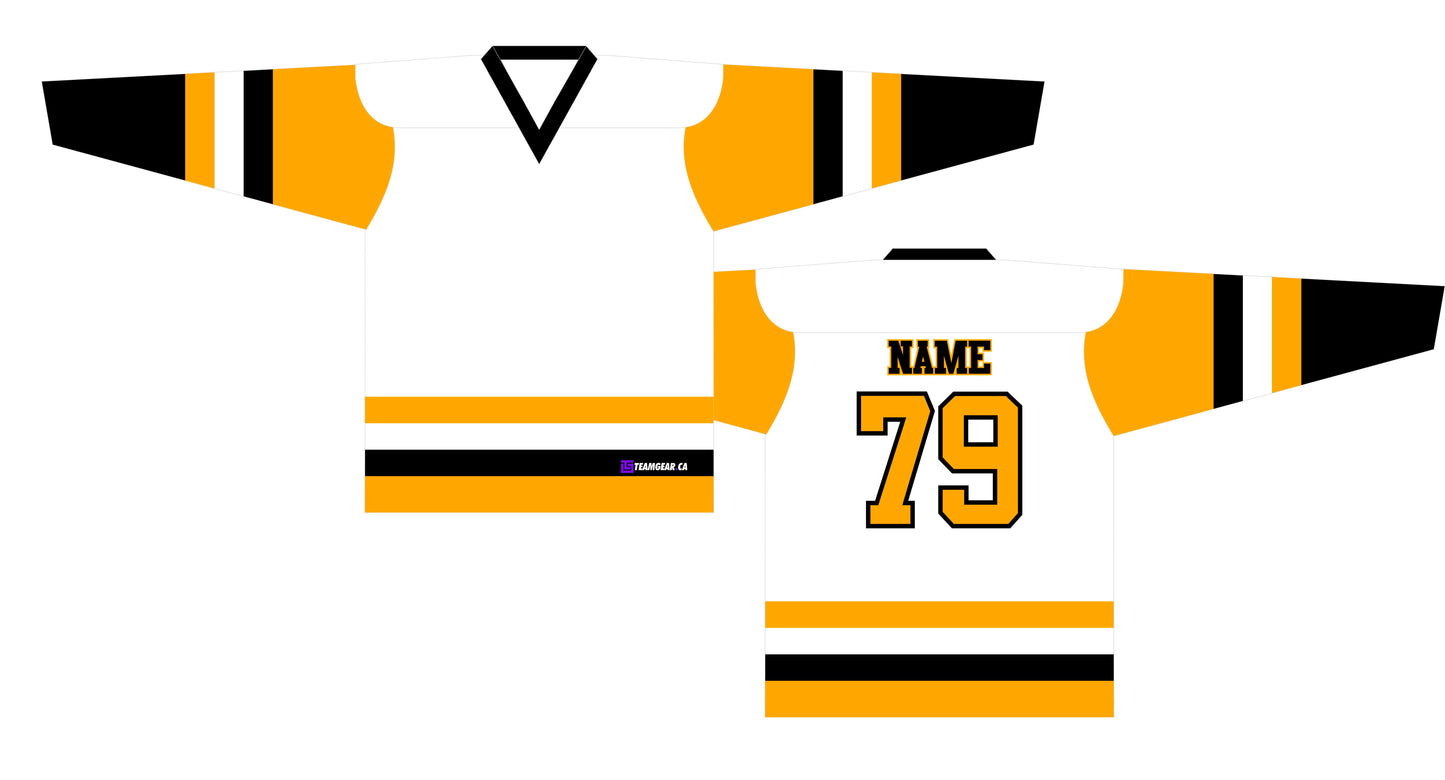 NHL Inspired Hockey Jersey: Pittsburgh Penguins White