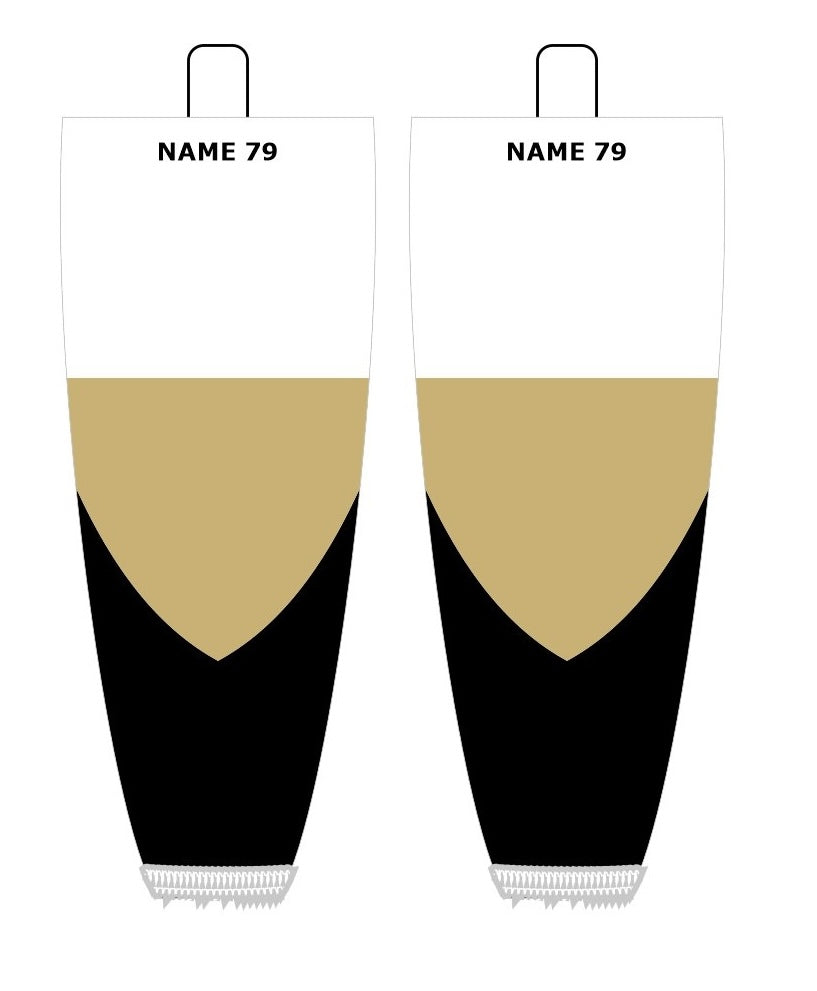 NHL Inspired Hockey Socks: Pittsburgh Penguins White 2007-2016