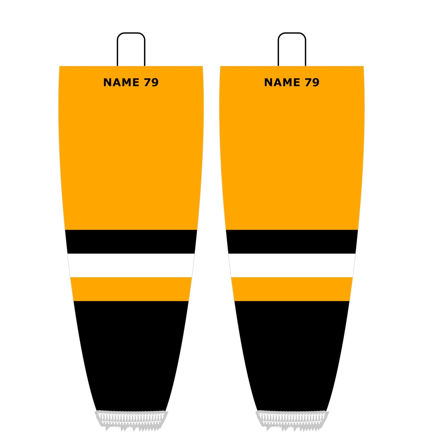 NHL Inspired Hockey Socks: Pittsburgh Penguins White