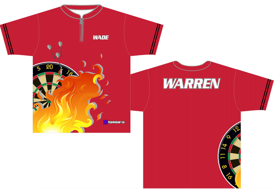 Red Flames Darts Jersey