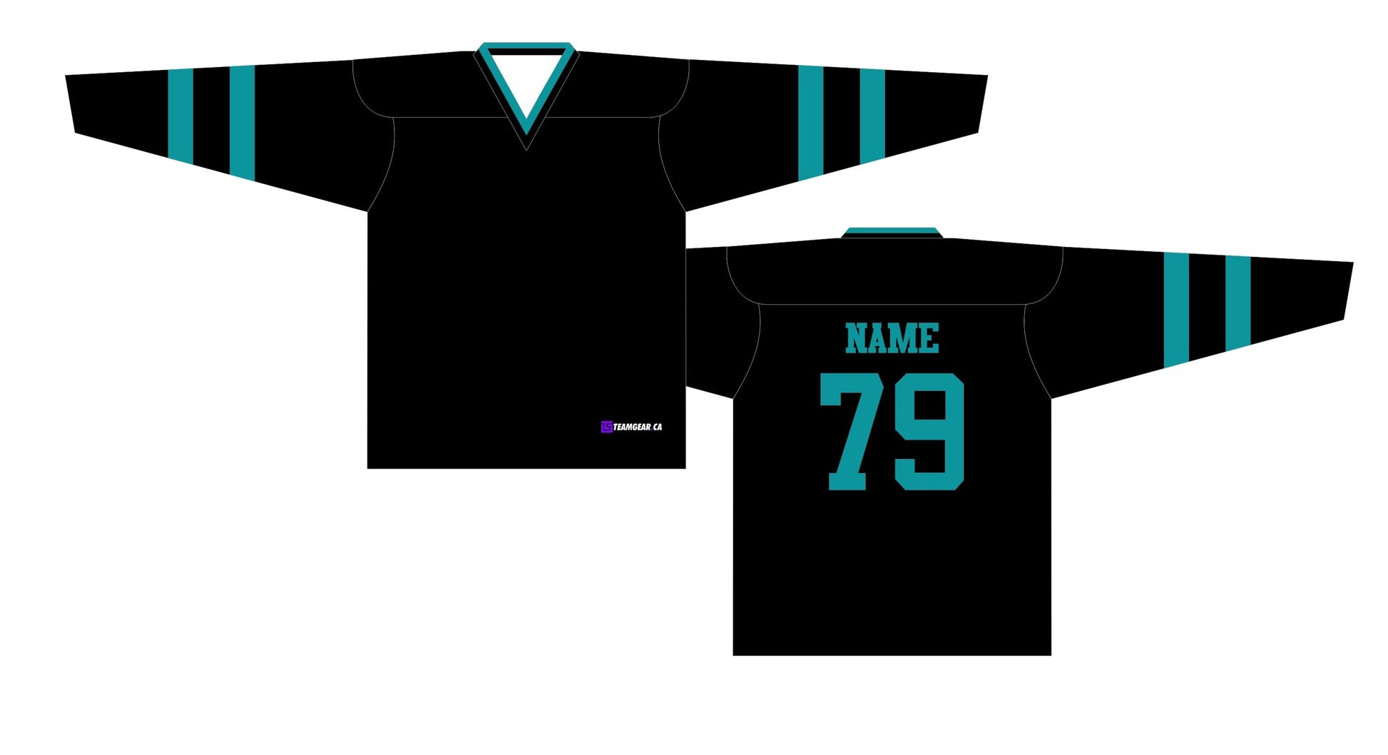 NHL Inspired Hockey Jersey: San Jose Sharks Black