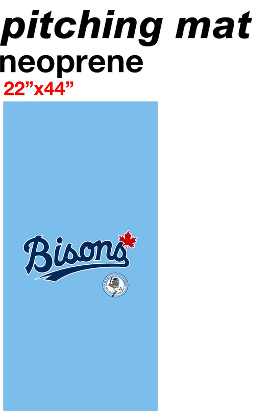 custom pitching mat design for Bisons Slo Pitch