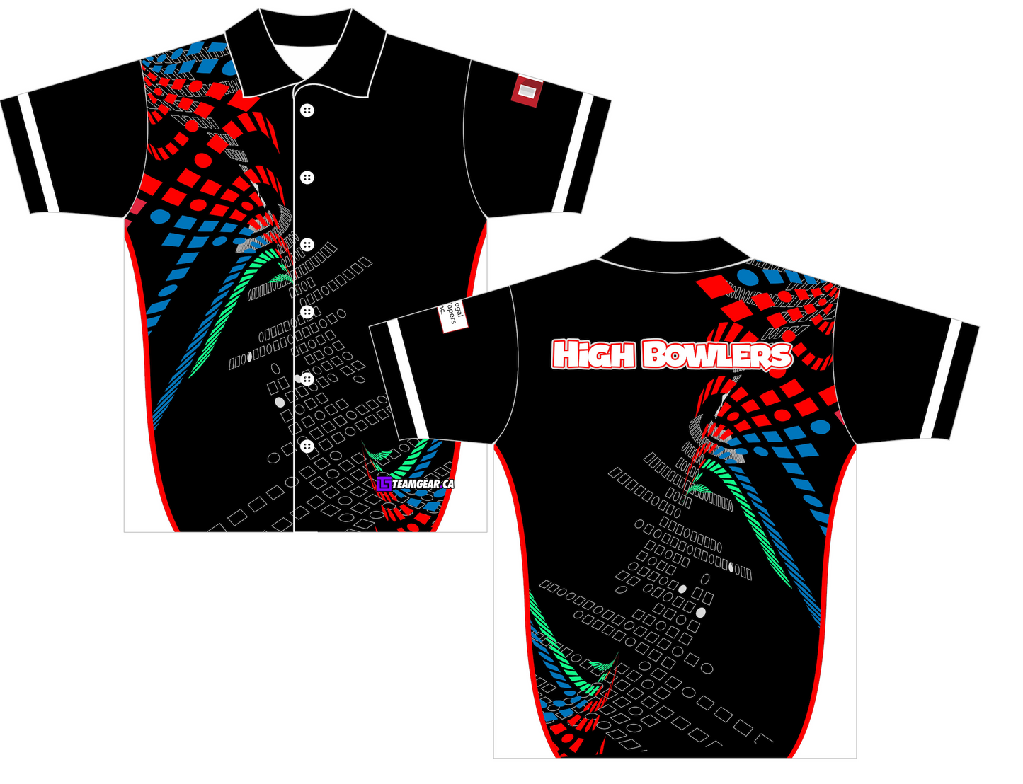 High Bowlers Black Bowling Jersey with buttons