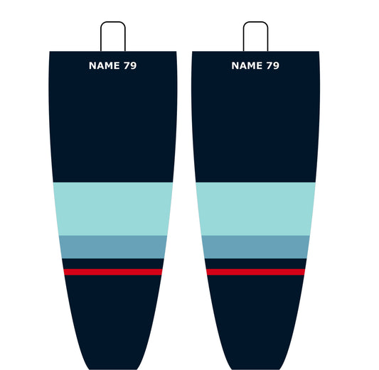 NHL Inspired Hockey Socks: Seattle Kraken Navy