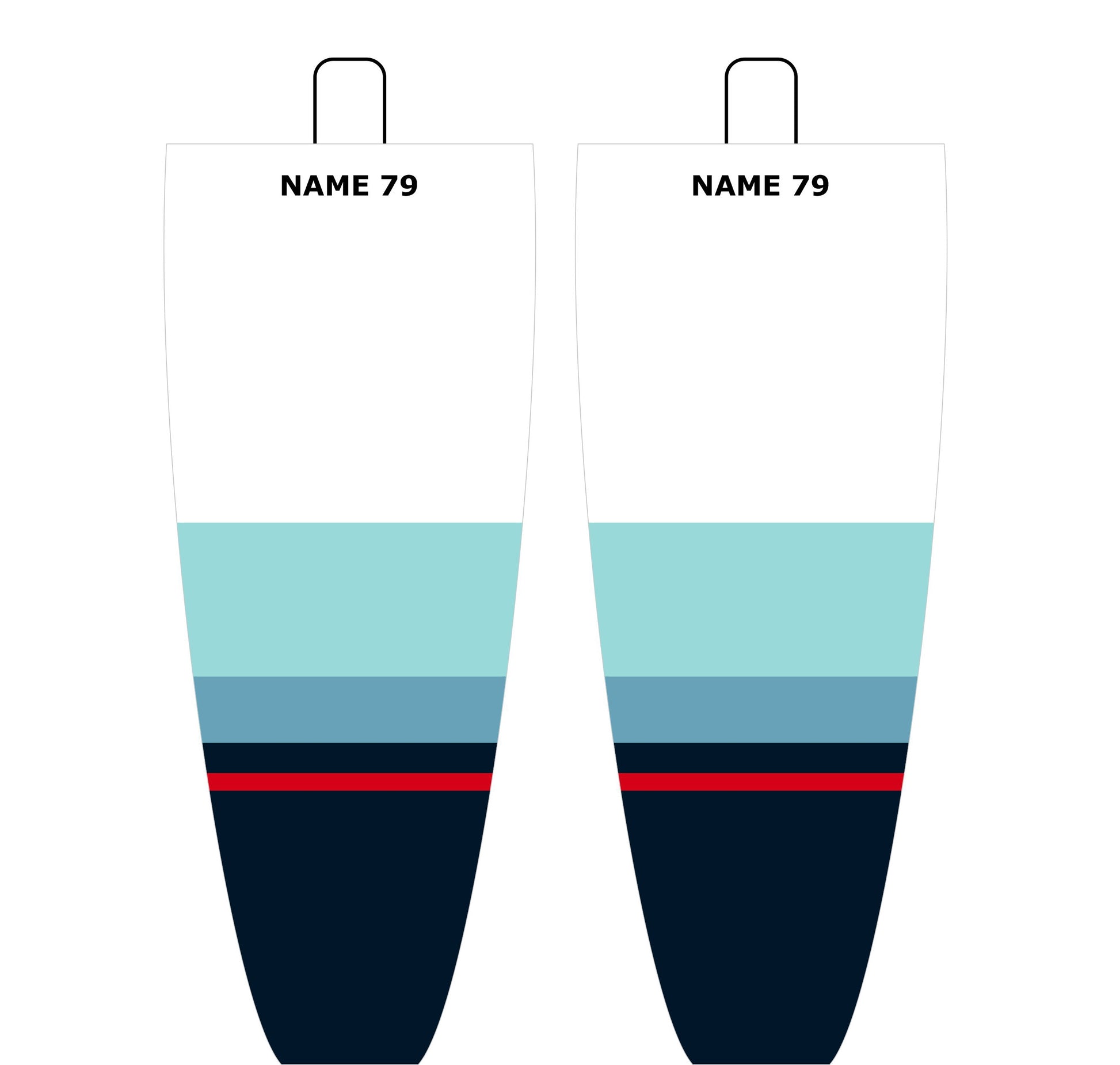 NHL Inspired Hockey Socks: Seattle Kraken White