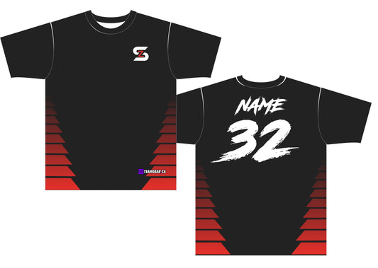 ShowZone Softball Jersey with red and black design