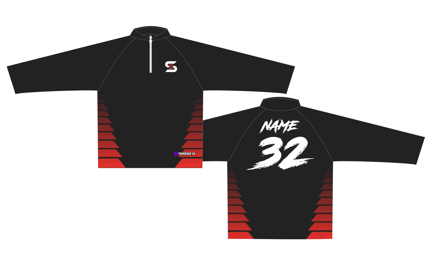 ShowZone Fully Sublimated Batting Jacket with 1/4 zip neck