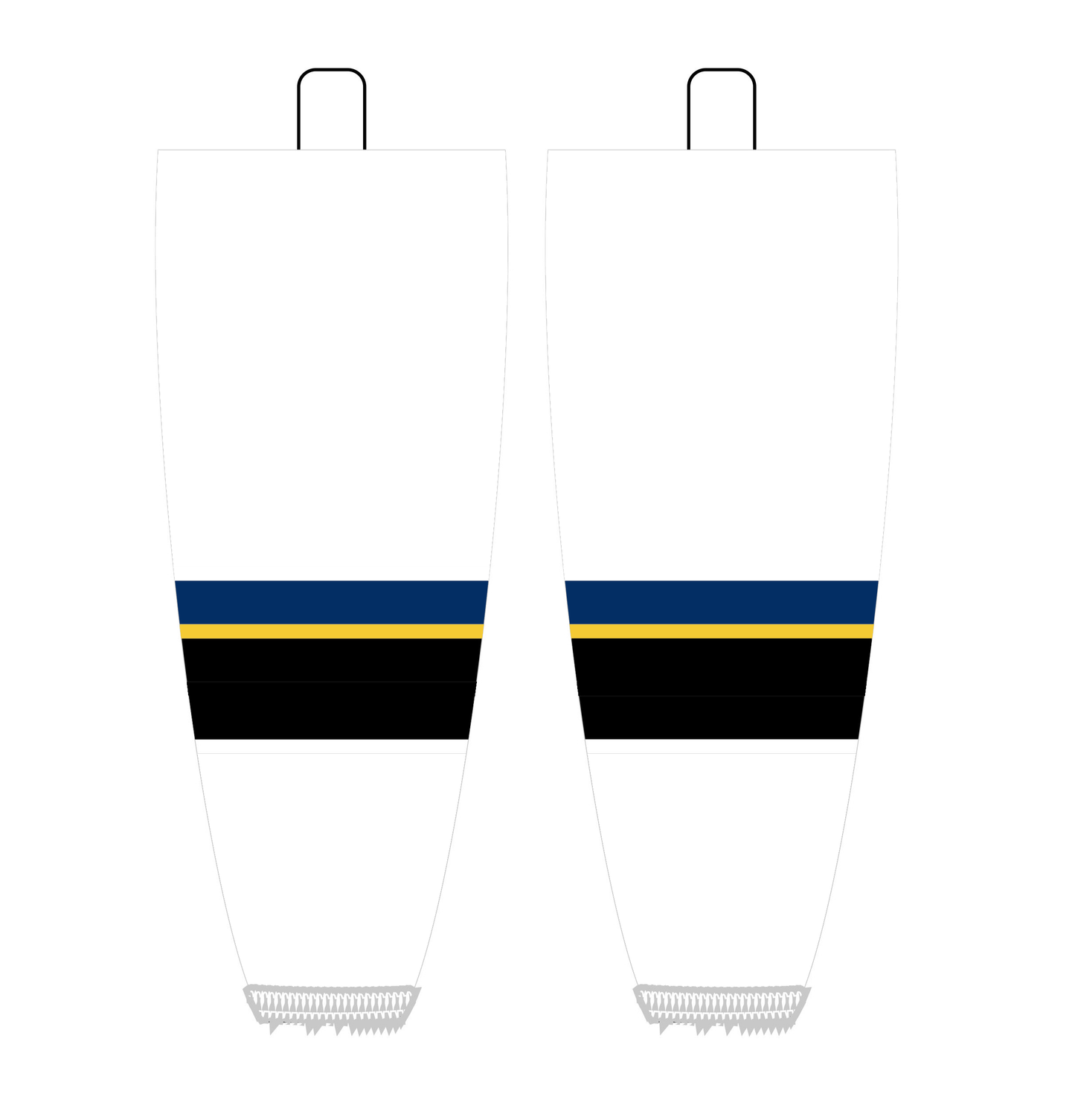 NHL Inspired Hockey Socks: St. Louis Blues White 2007-2014