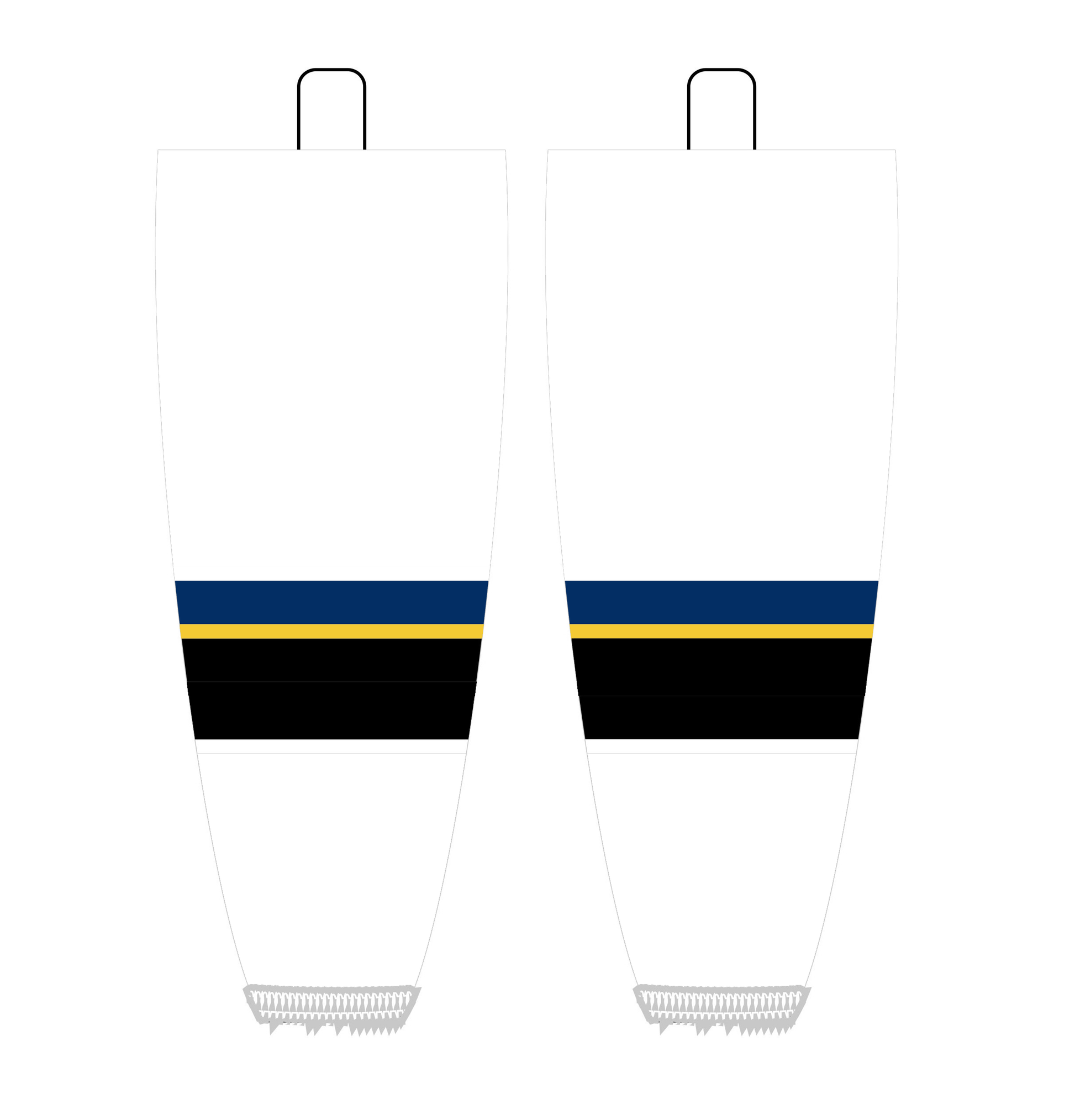 NHL Inspired Hockey Socks: St. Louis Blues White 2007-2014